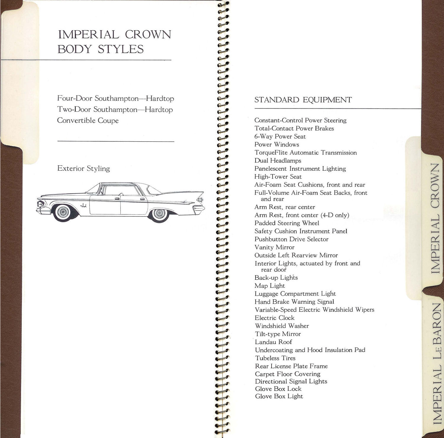 1961 Chrysler Imperial Color And Fabric Selector Page 17